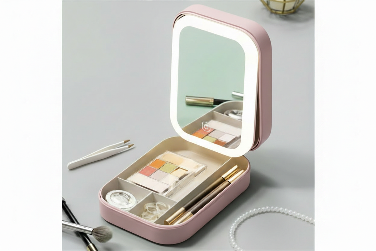 Specchio LED rosa chiaro professionale